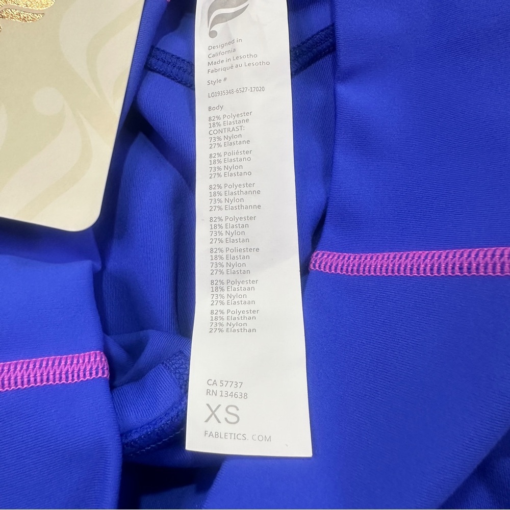 FABLETICS PURELUXE OASIS HIGH-WAISTED 7/8
EXTREME ROYAL/PINK ESCAPE LEGGING XS - Picture 5 of 16
